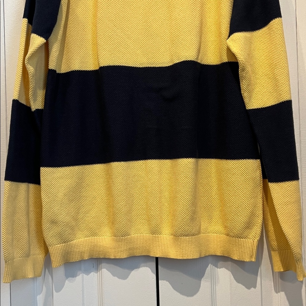 Jack & Jones Men’s Navy/Yellow Striped Sweater Size XL‎ - Picture 9 of 13
